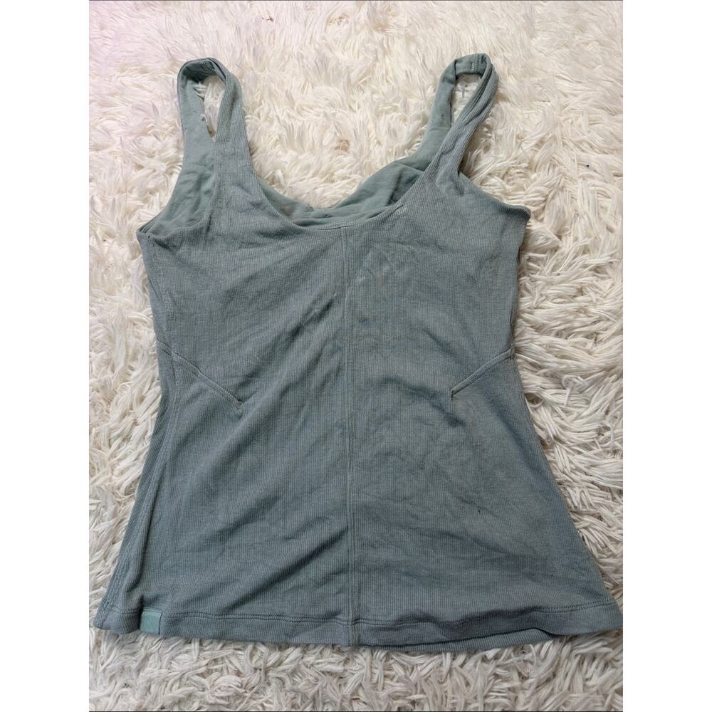 Lululemon Ribbed Micro-Modal Tank Top Silver Blue - Picture 3 of 5
